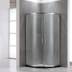 Doirse cith gloine sleamhnáin frámaithe le cruth lucht leanúna