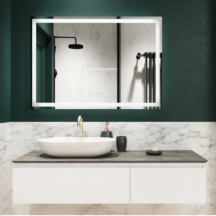 Scáthán cúltaca seomra folctha faoi stiúir seomra folctha faoi stiúir