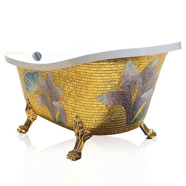 corner bathtub with shower